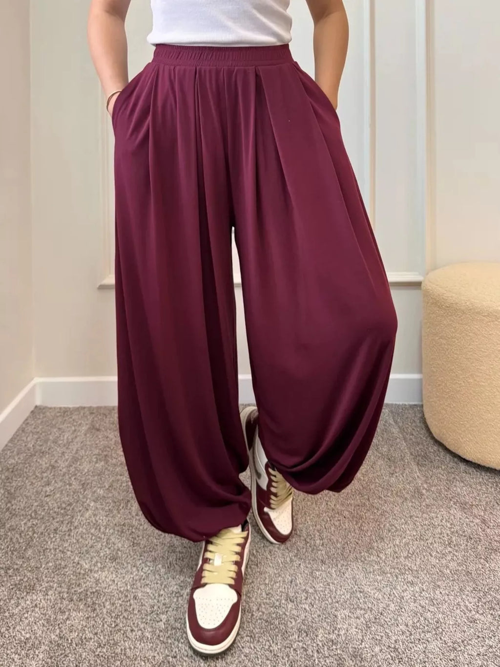 High-Waisted Wide-Leg Pants