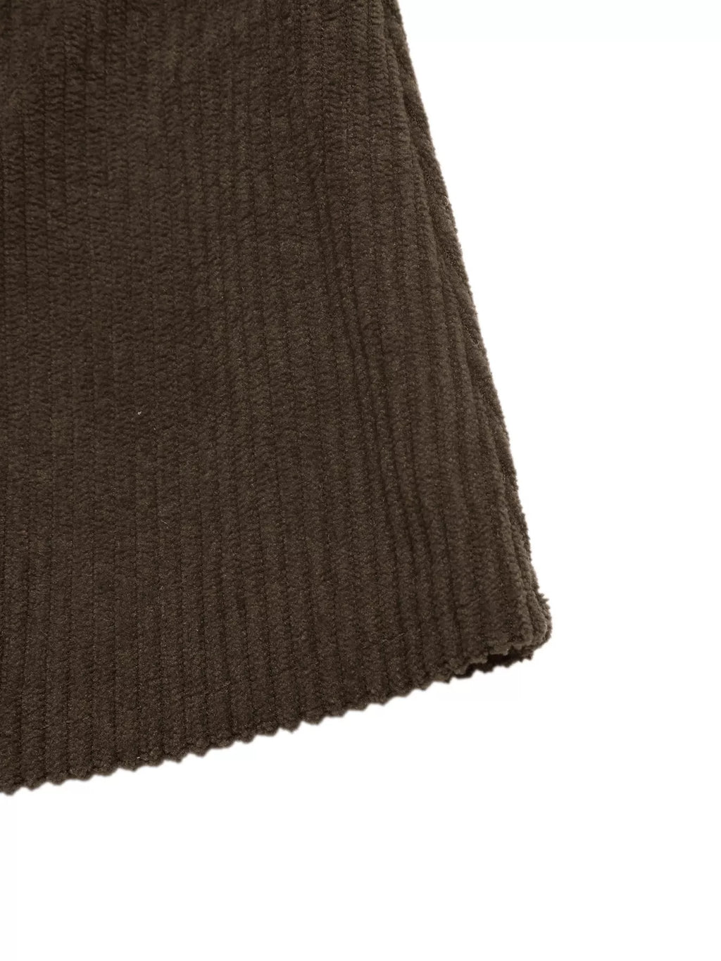 Contrast Sherpa Collar Corduroy Zip Up Jacket