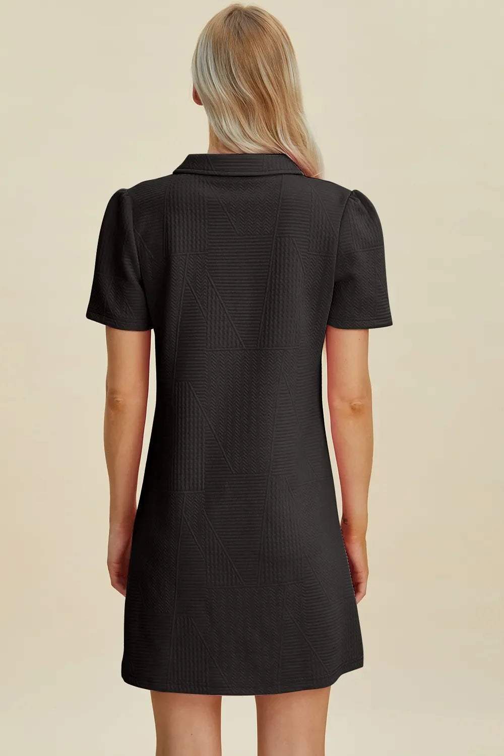 Texture Short Sleeve Dress
