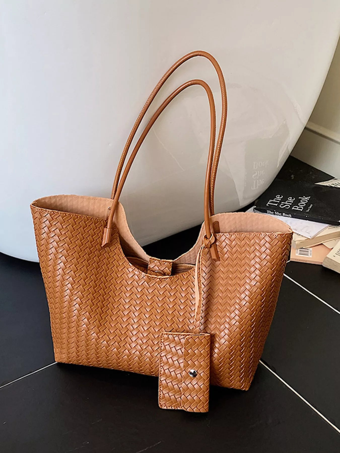 Woven Texture Large Capacity Tote Bag