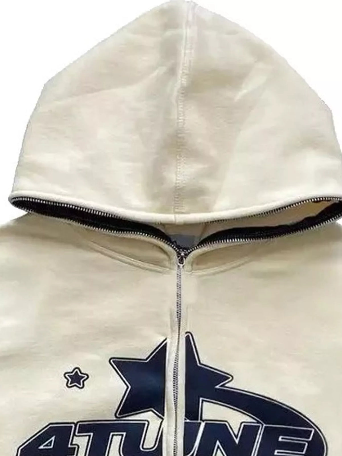 Full Size Letter Graphic Zip Up Hoodie Plus Size