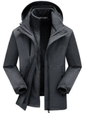 Men's Plus Size Zip Up Hooded Jacket