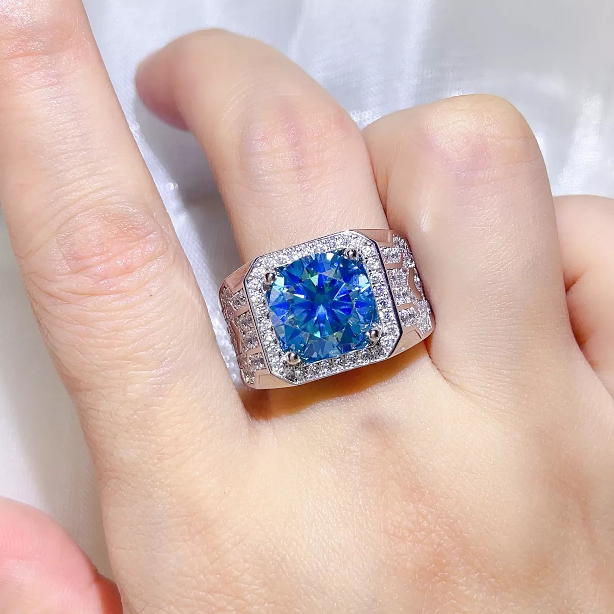 3 Carat 925 Sterling Silver Moissanite Ring