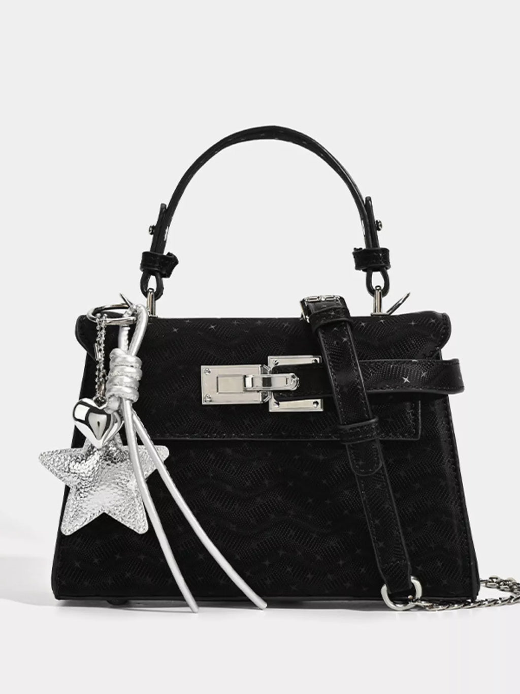 Buckle Leather Handbag