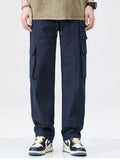 Men's Plus Size Wide Leg Pocketed Pants