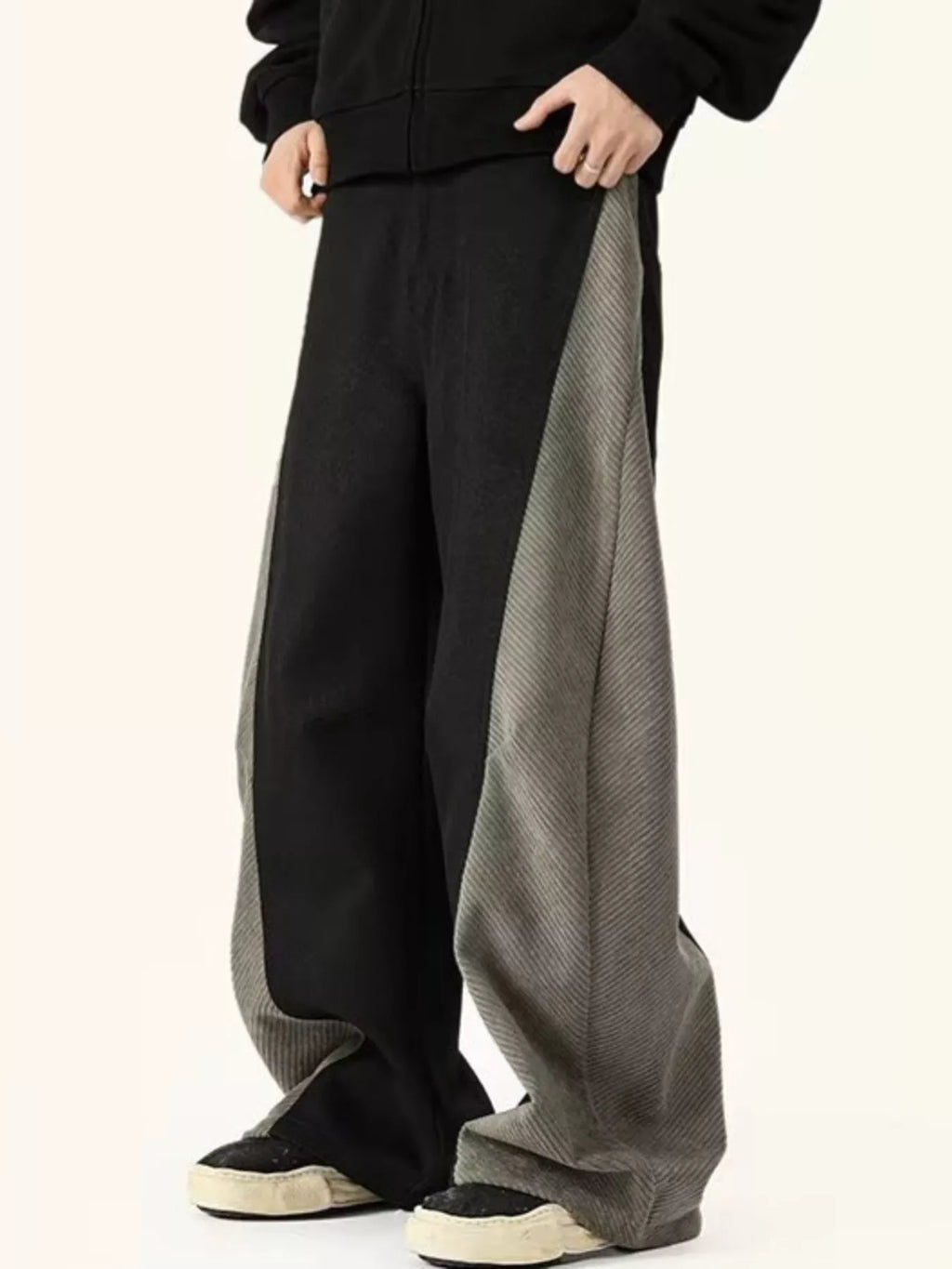 Men's Plus Size Contrast Relaxed Fit Pants