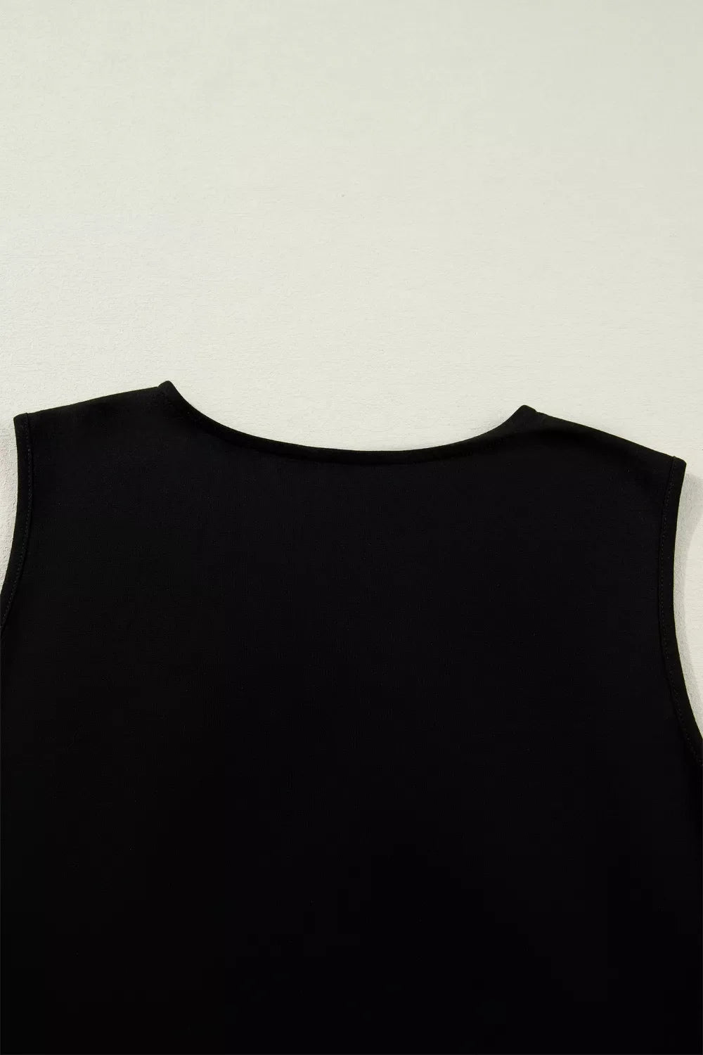 Floral Embroidered V Neck Sleeveless Casual Shift Top