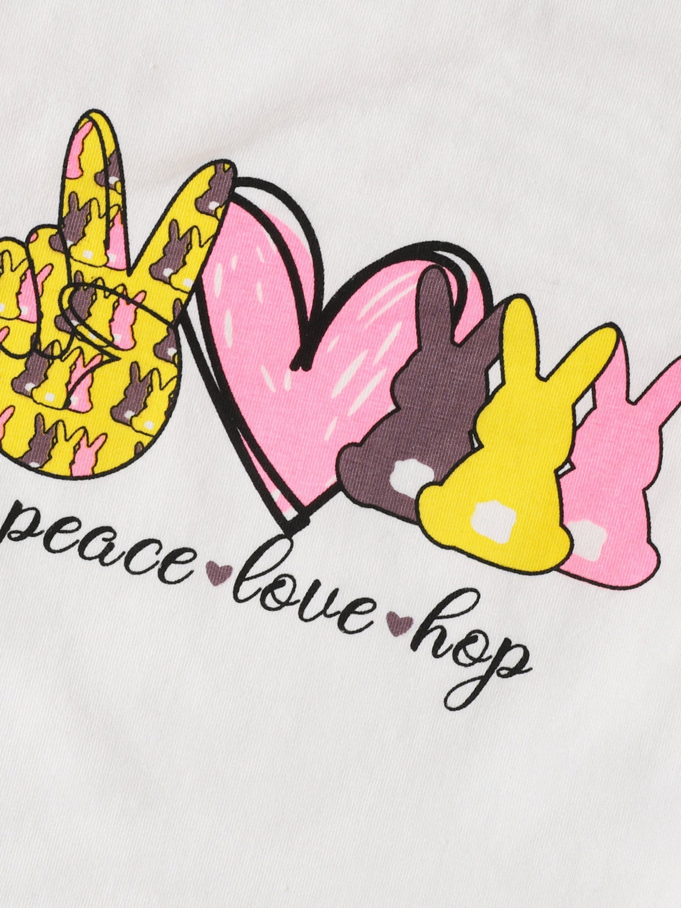 Children's Easter Bunny Short Sleeve Top and Pants Set