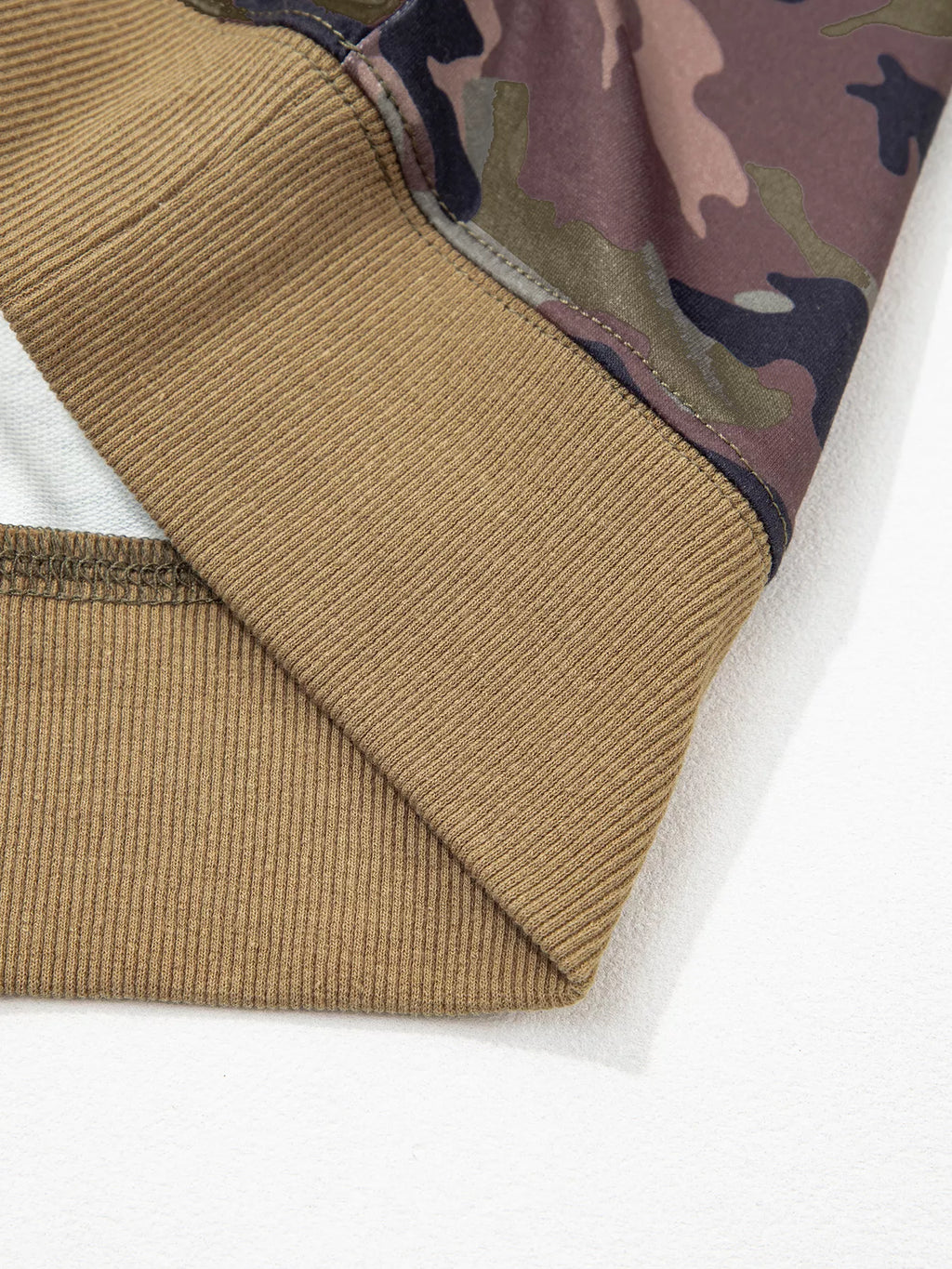 Plus Size Camouflage Print Long Sleeve Oversized Shift Sweatshirt
