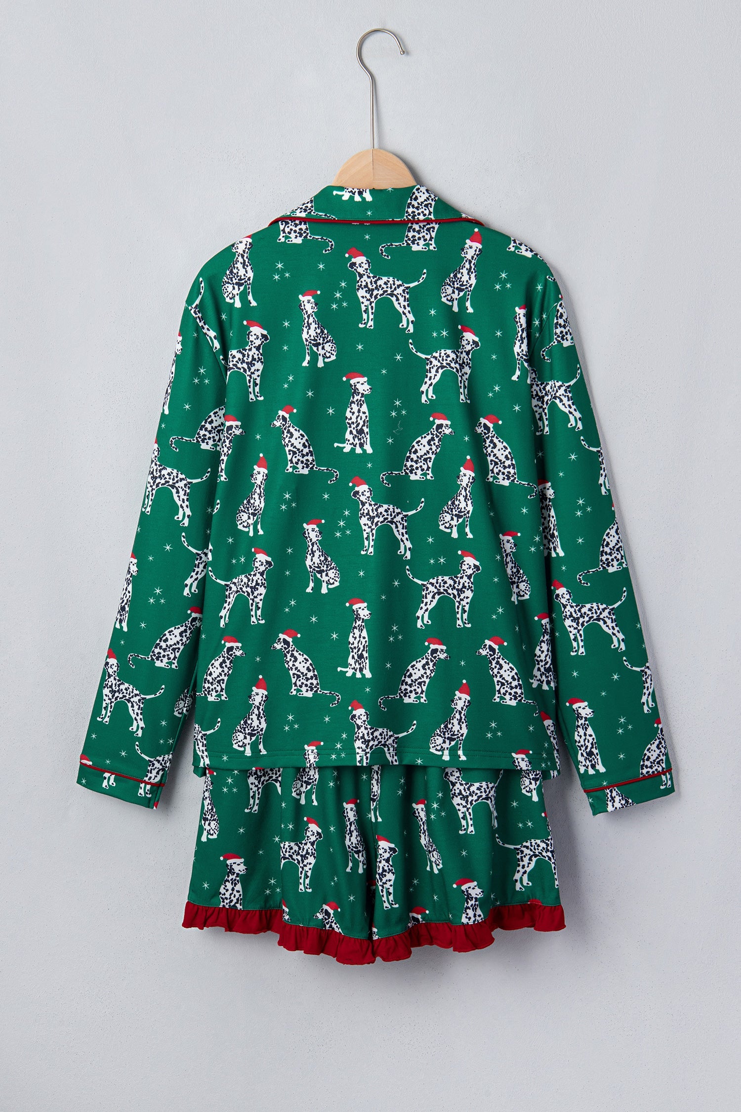 Christmas Dalmatian Top & Short Pajama Set