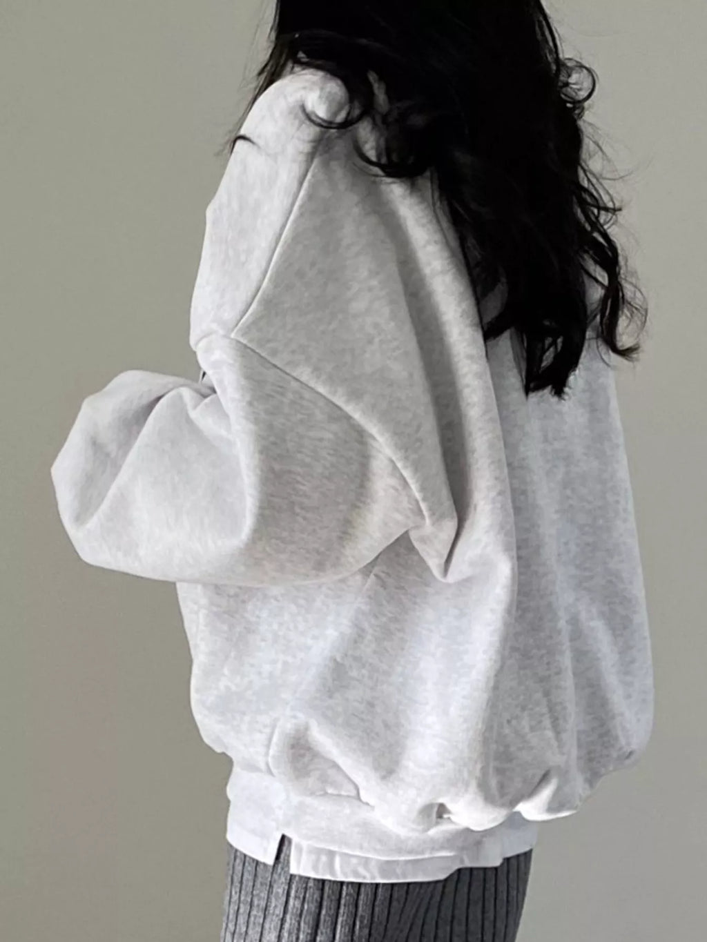 Half-Zip Letter Graphic Sweatshirt