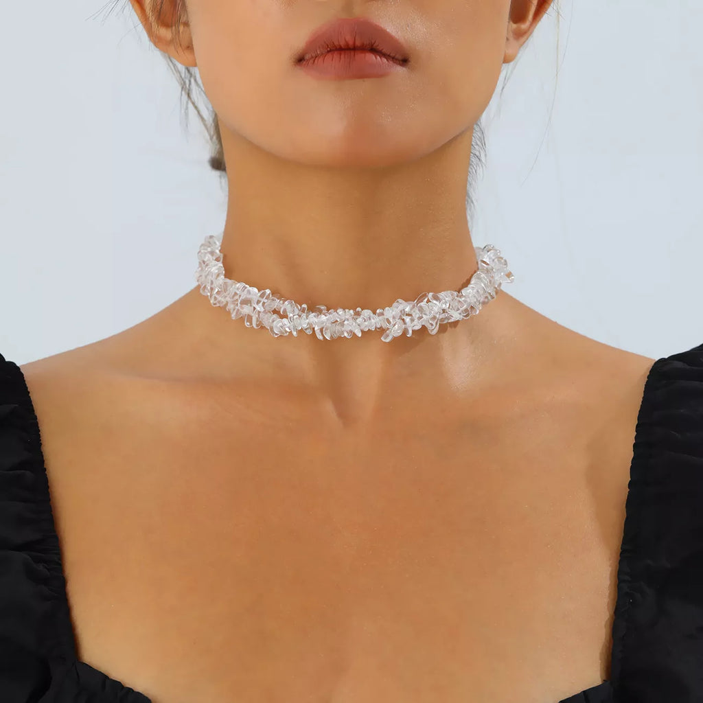 Irregular Glass Choker Necklace