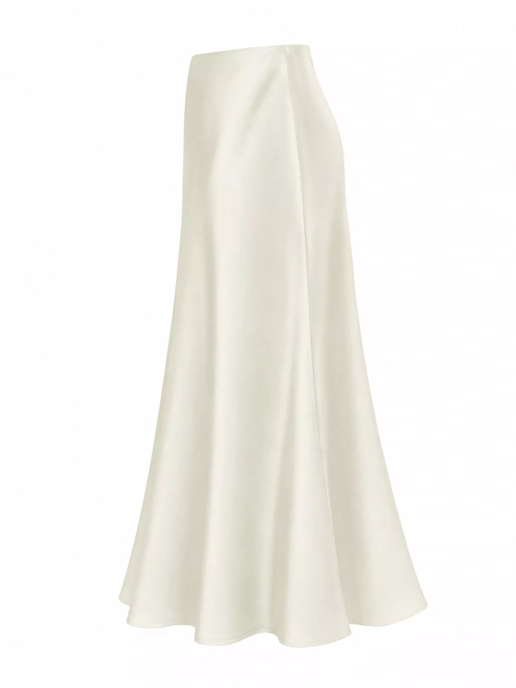 Full Size High-Waisted Satin Midi Skirt Plus Size