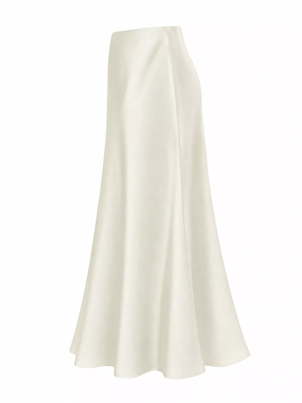 Full Size High-Waisted Satin Midi Skirt Plus Size