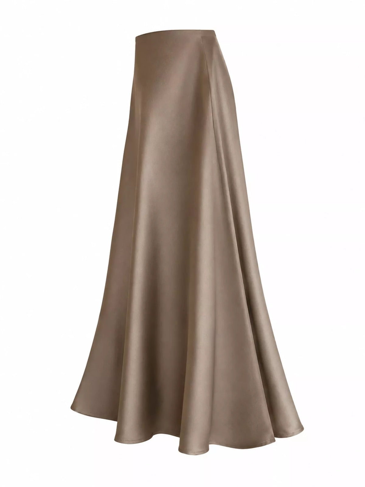 Full Size High-Waisted Satin Midi Skirt Plus Size