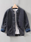 Men's Button Front Long Sleeve Jacket