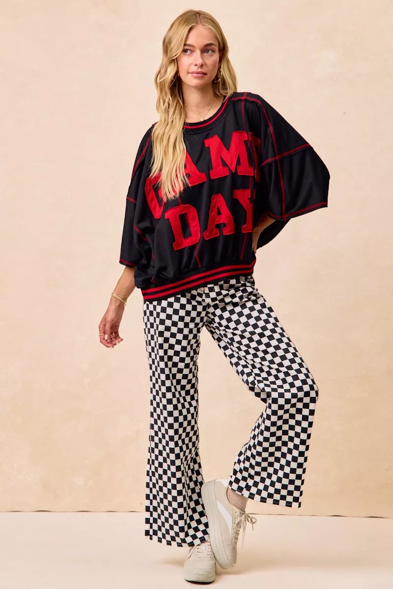 Gameday Checkered Print Pants