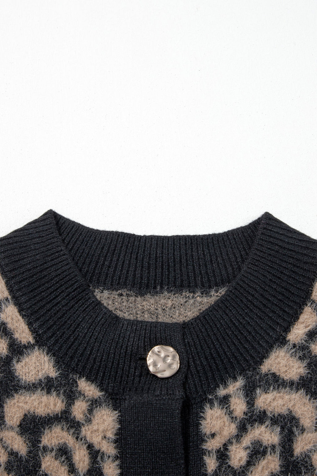 Pink Leopard Print Knit Sleeveless Regular Wash Sweater Vest