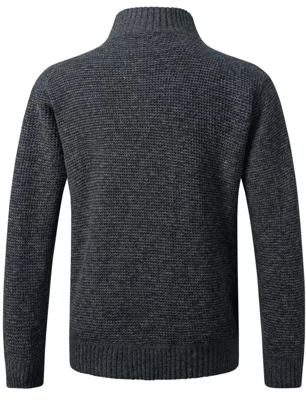 Men's Plus Size Quilted Panel Zip-Up Sweater Cardigan