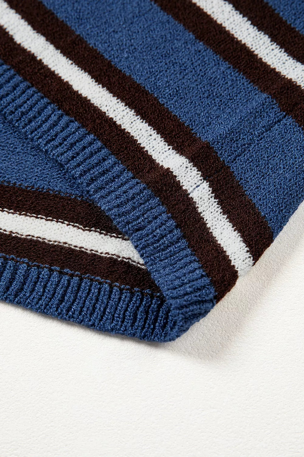 Stripe Striped Drop Shoulder Button Cardigan