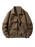 Men's Plus Size Casual Zip Up Jacket