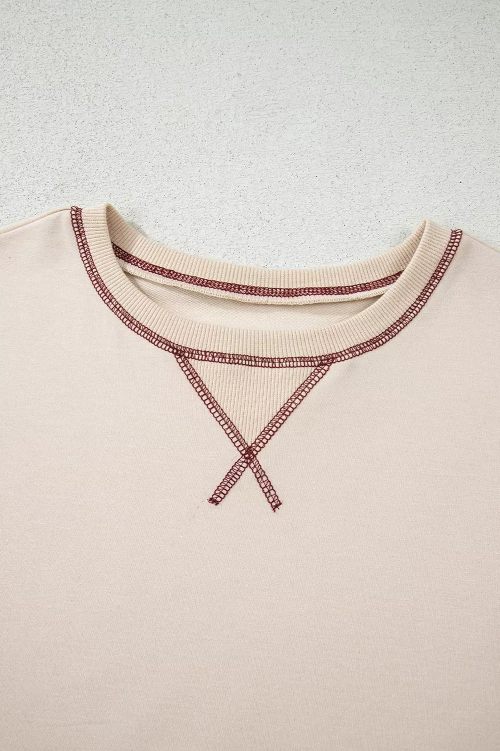 Slit Striped Long Sleeve Sweatshirt