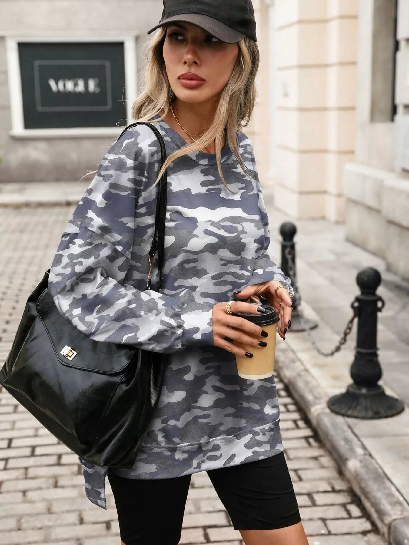 Printed Round Neck Sweatshirt