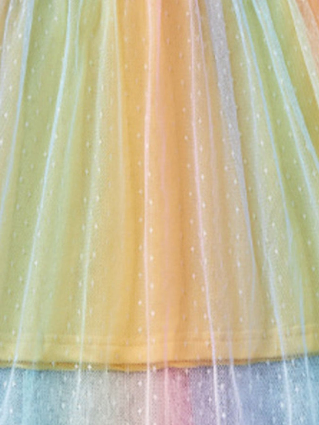 Children's Unicorn Applique Rainbow Tulle Dress