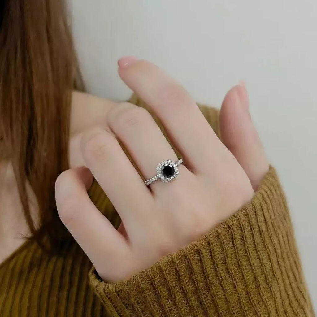 1 Carat Moissanite 925 Sterling Silver Ring