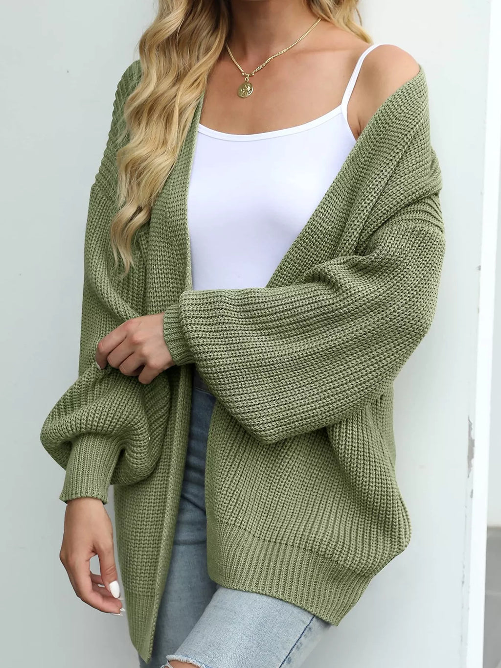 Chunky Knit Open Front Cardigan