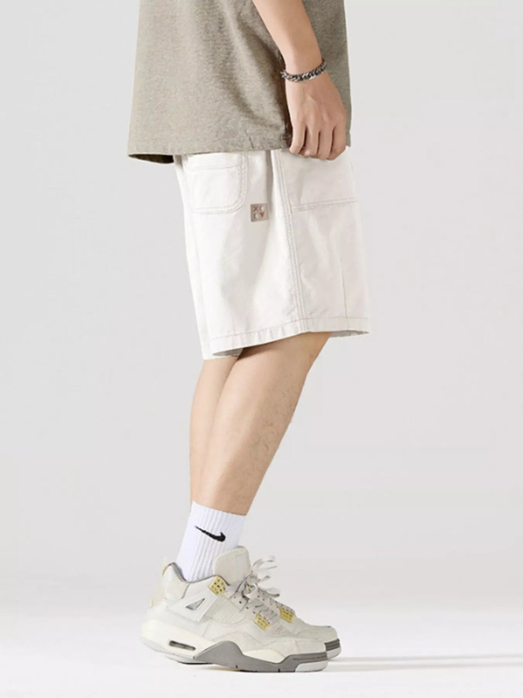 Men's Full Size Cargo Drawstring Shorts Plus Size