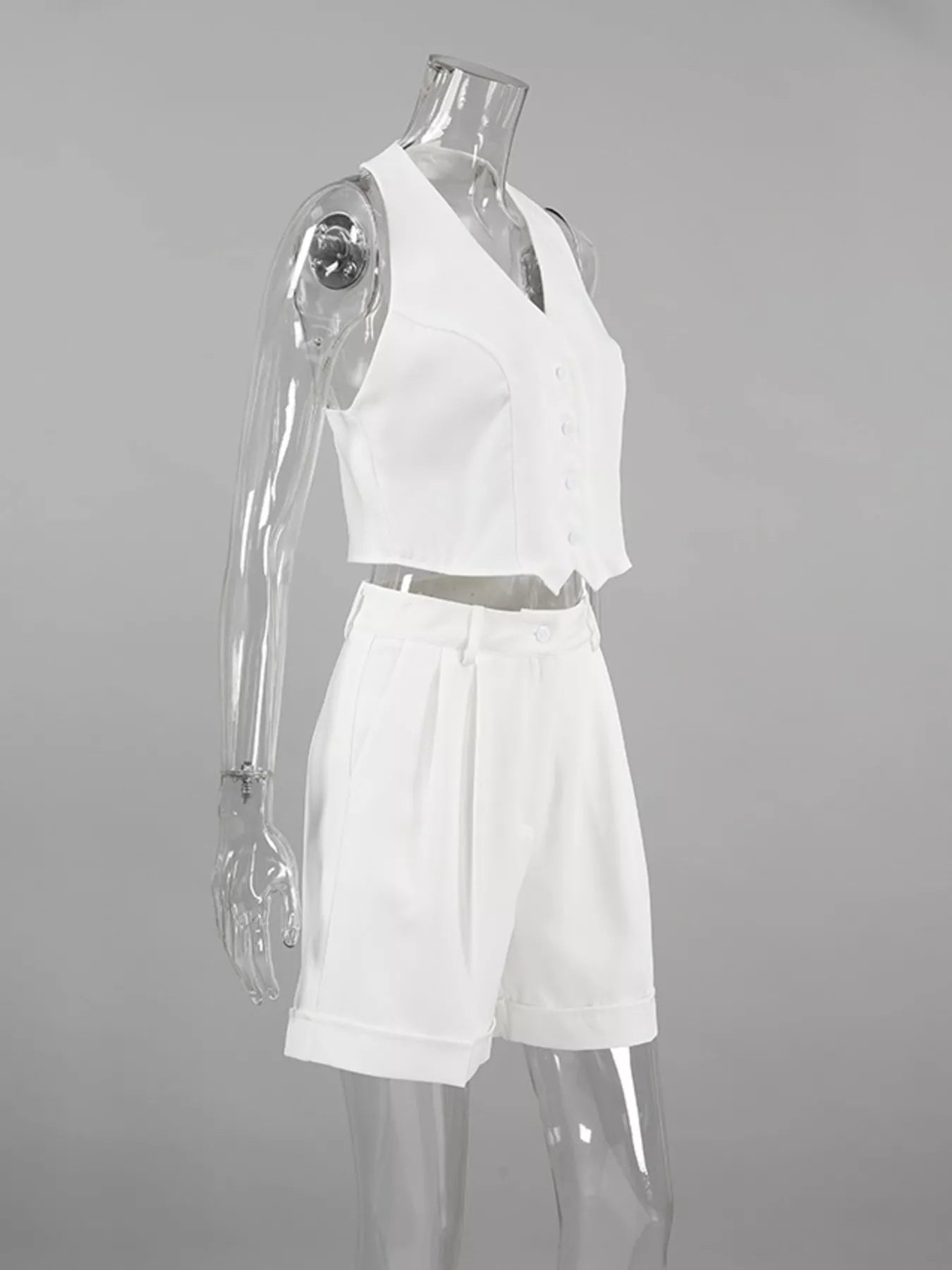 Halter Neck Vest and Shorts Set