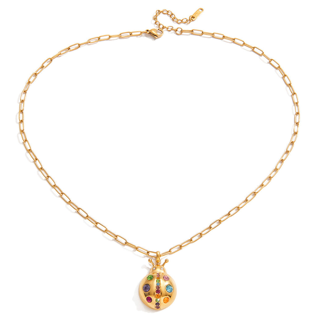 Zircon Ladybug Pendant Necklace Collection