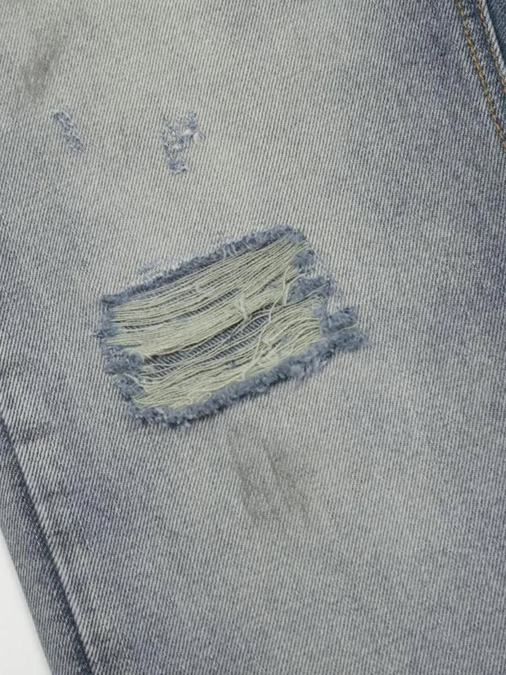Men's Vintage Washed Gradient Distressed Flare Jeans