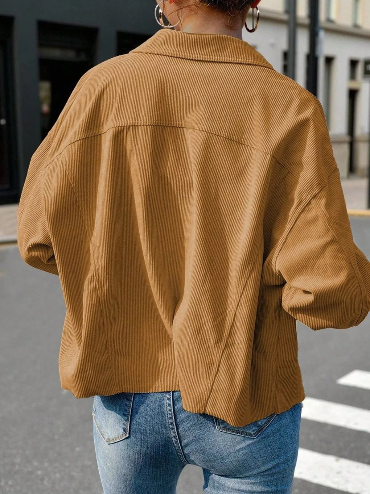 Corduroy Button-Down Shacket