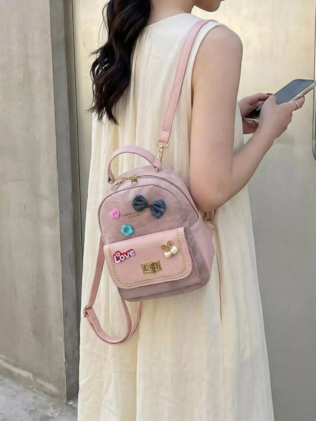 PU Leather Backpack Bag