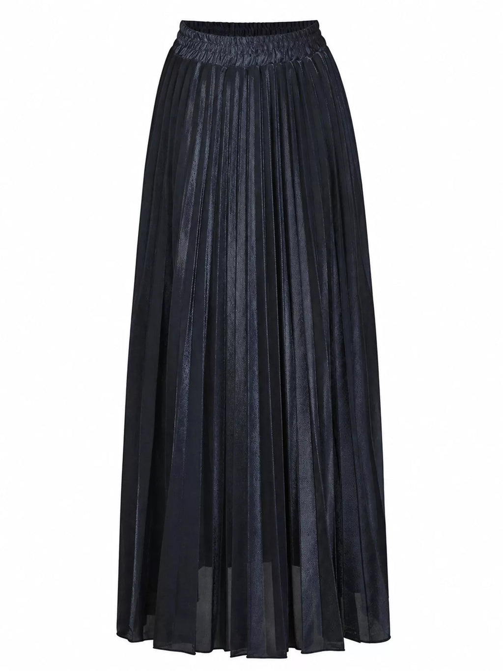 High-Waisted Pleated Maxi Skirt