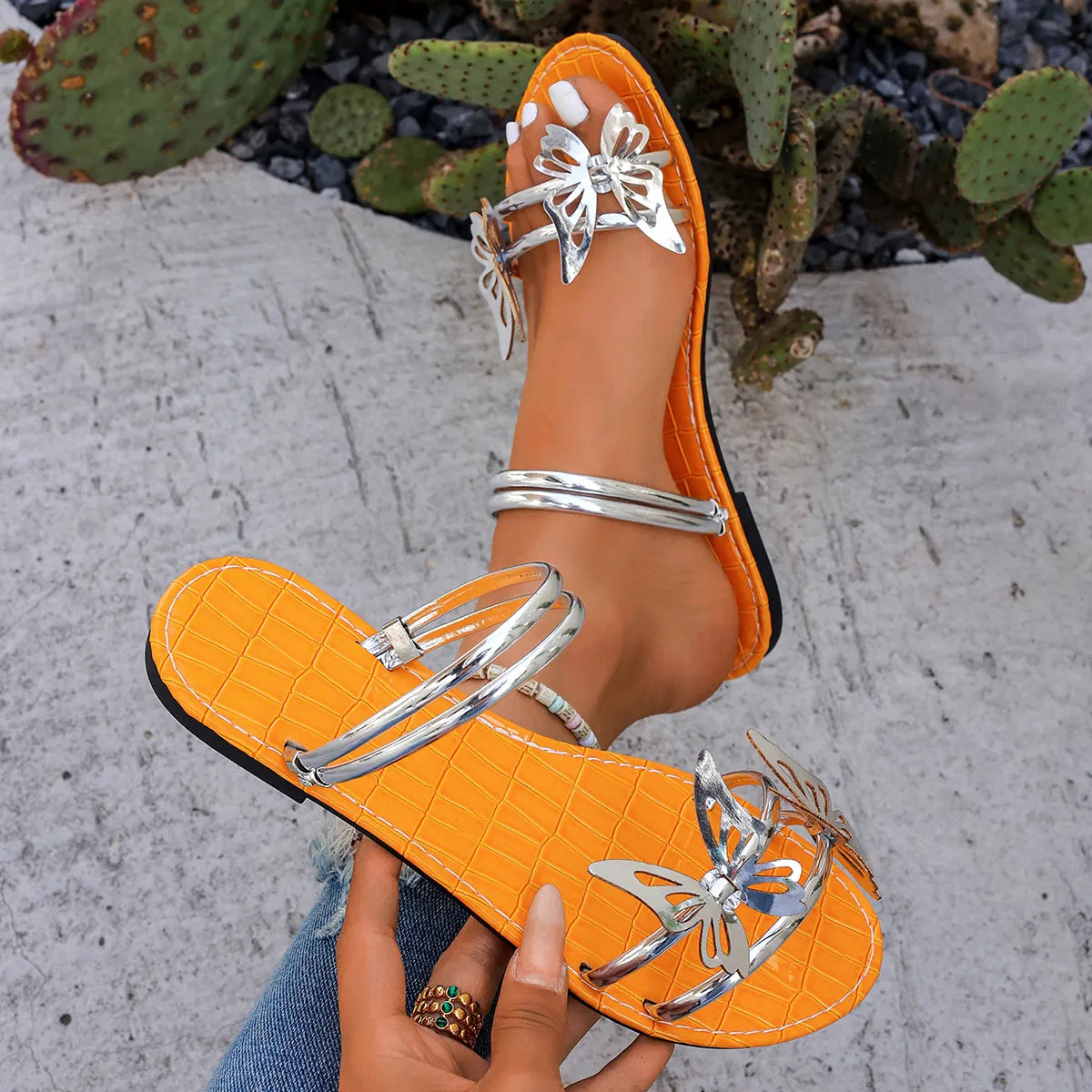 Butterfly Flat Summer Sandals