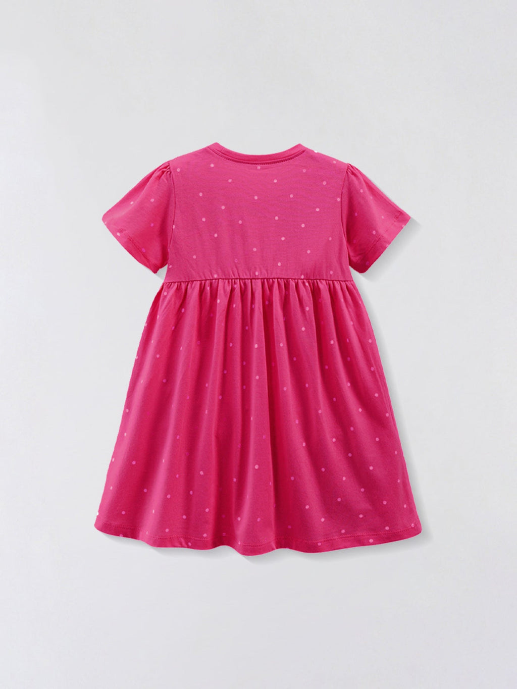 Children's Cartoon Animal Embroidered Polka Dot Dress