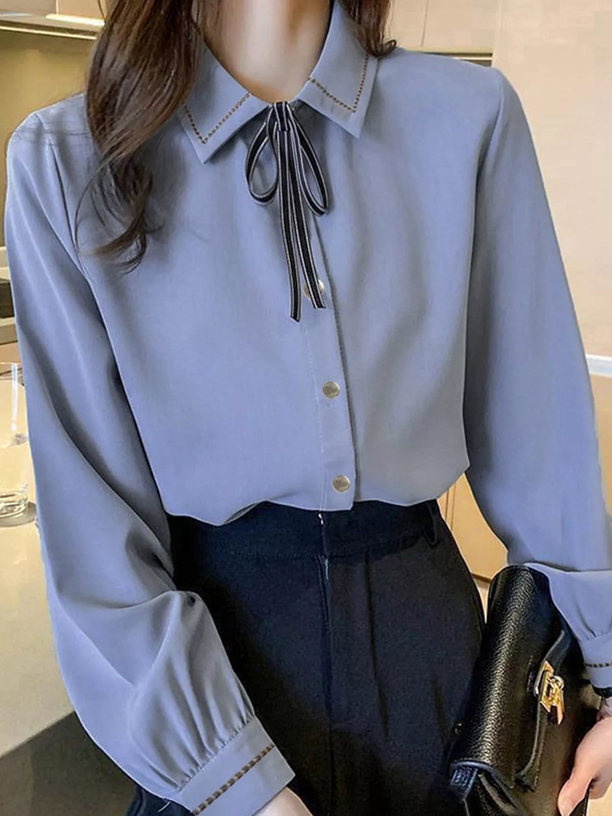 Bow Tie Long-Sleeve Shirt
