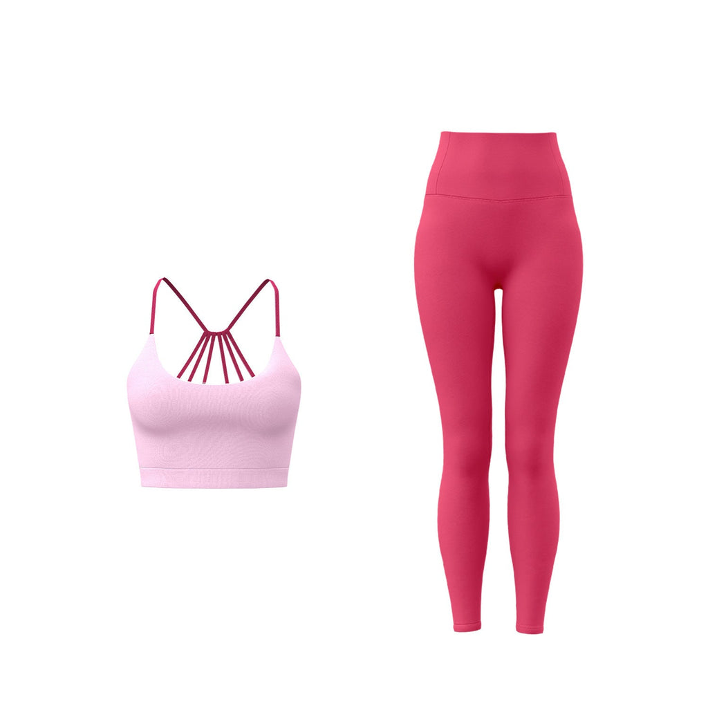 Womens Color-Block Yoga Set For A Beautiful Back
