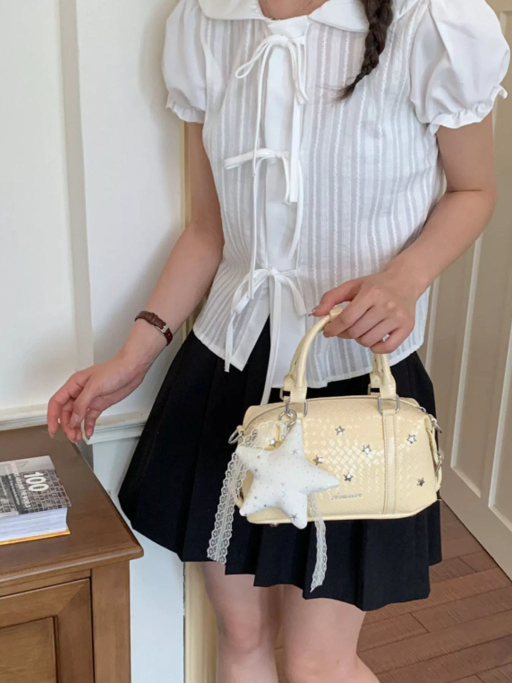 Star-Embellished Crossbody Bag