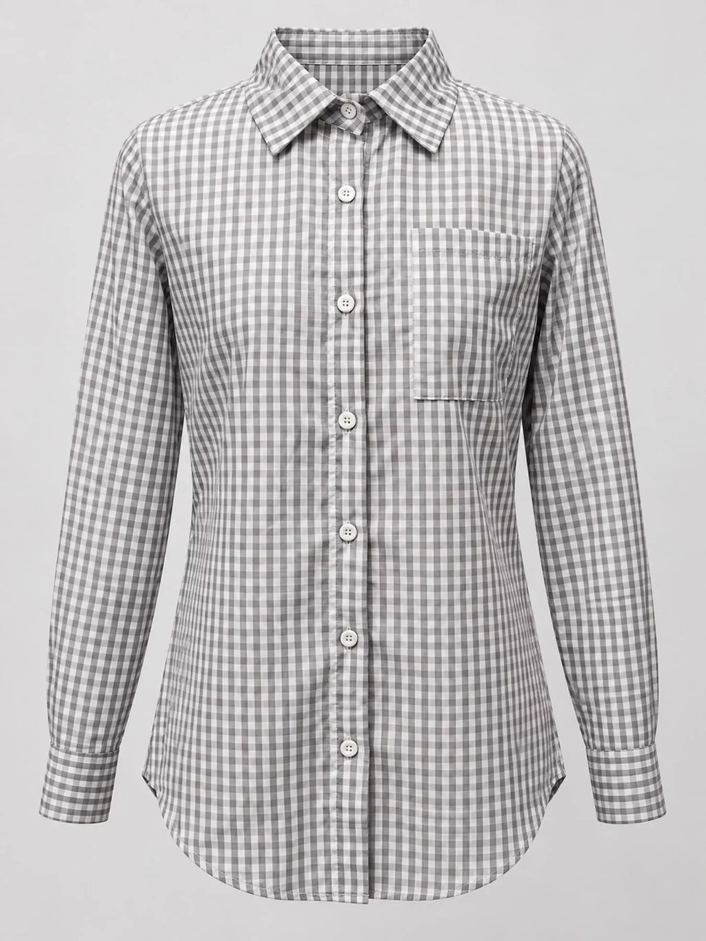 Plus Size Plaid Button-Down Long Sleeve Shirt