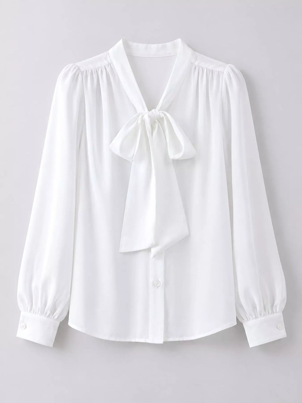Full Size Tie Front Long Sleeve Shirt Plus Size