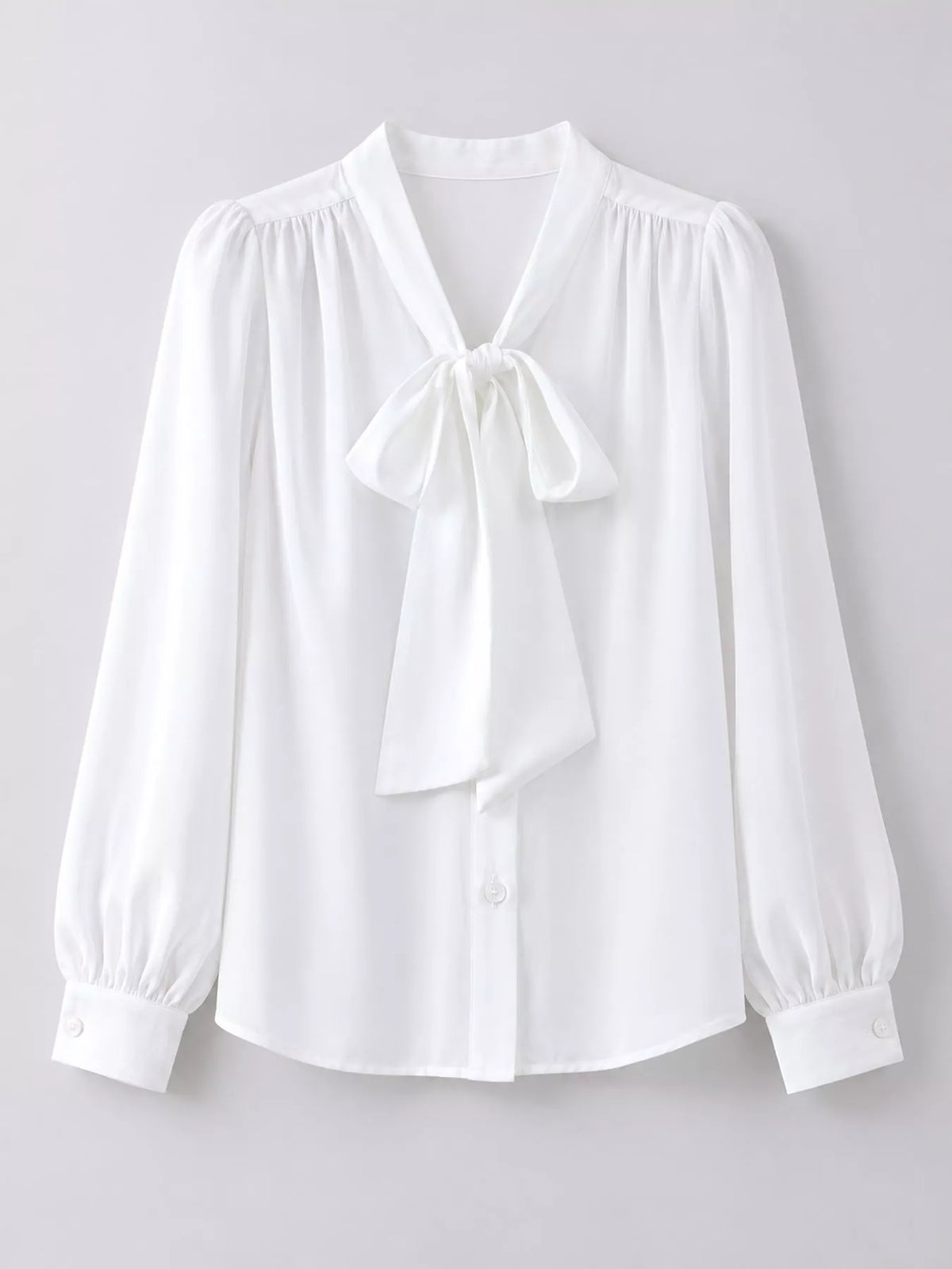 Full Size Tie Front Long Sleeve Shirt Plus Size