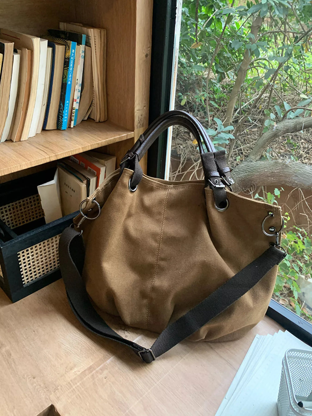 Adjustable Strap Tote Bag