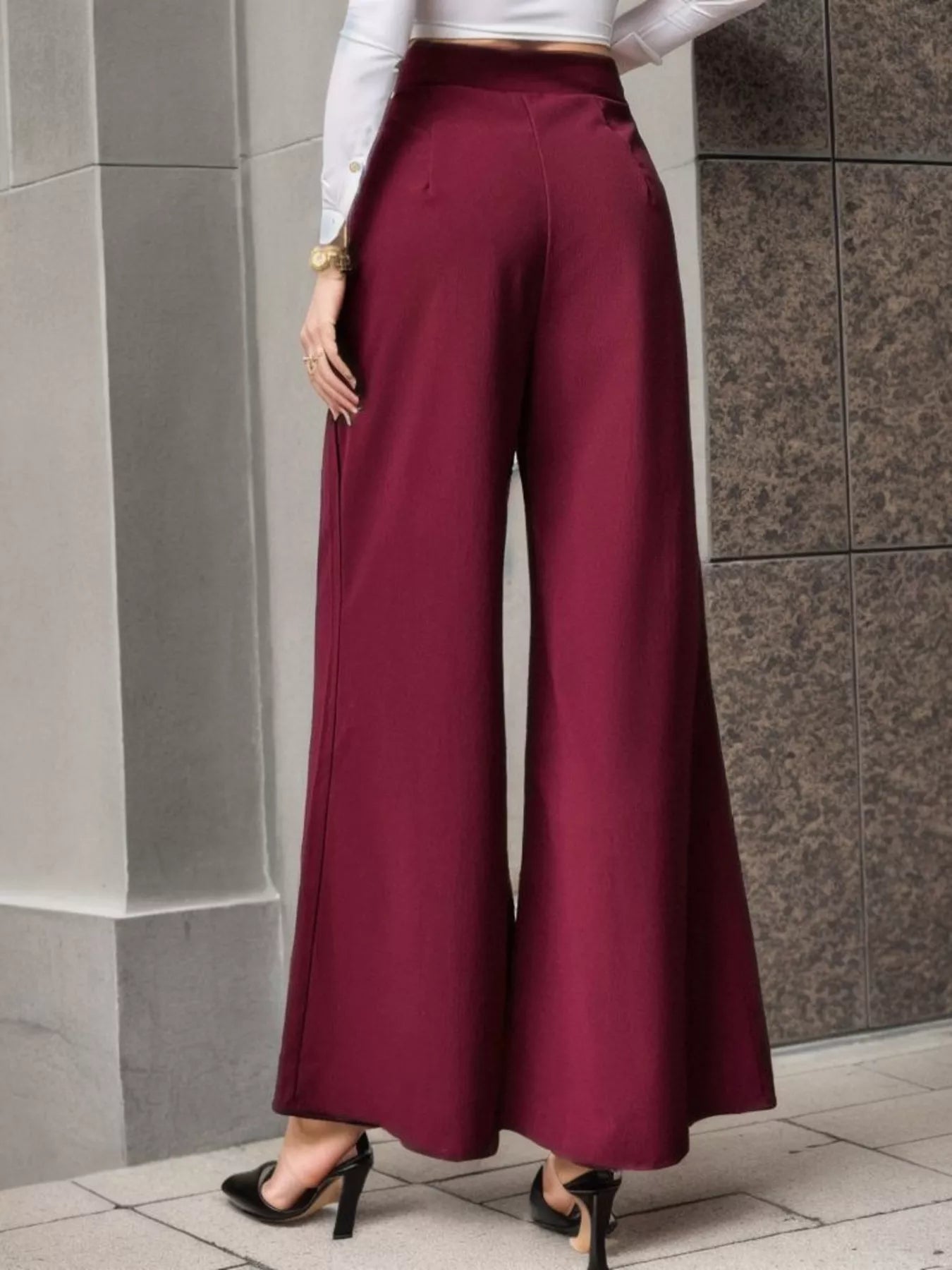 High-Waisted Wide-Leg Pants