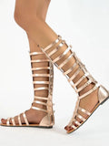 Strappy Sandals with Multiple Buckles