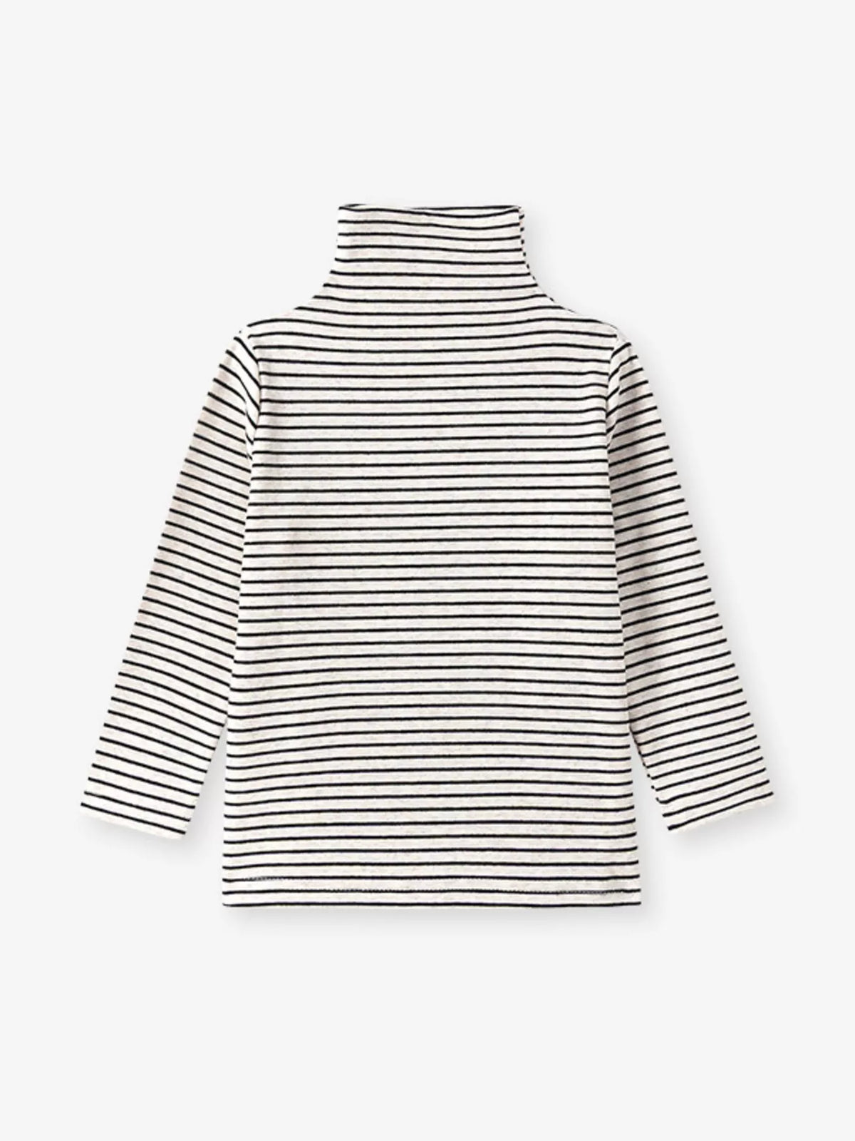 Children's Long-Sleeve Striped Turtleneck T-Shirt