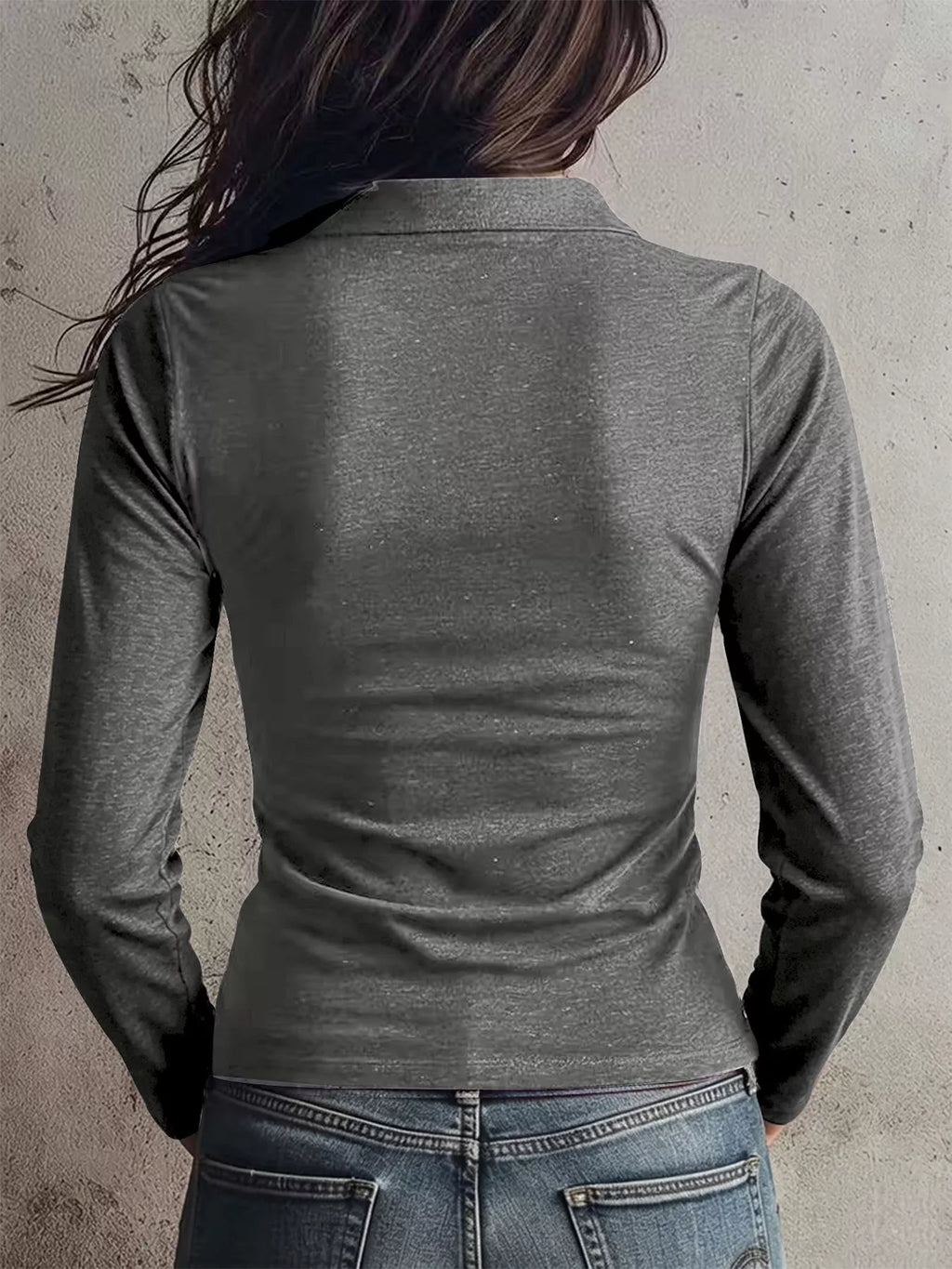 Slim Fit Long Sleeve Quarter-Zip T-Shirt
